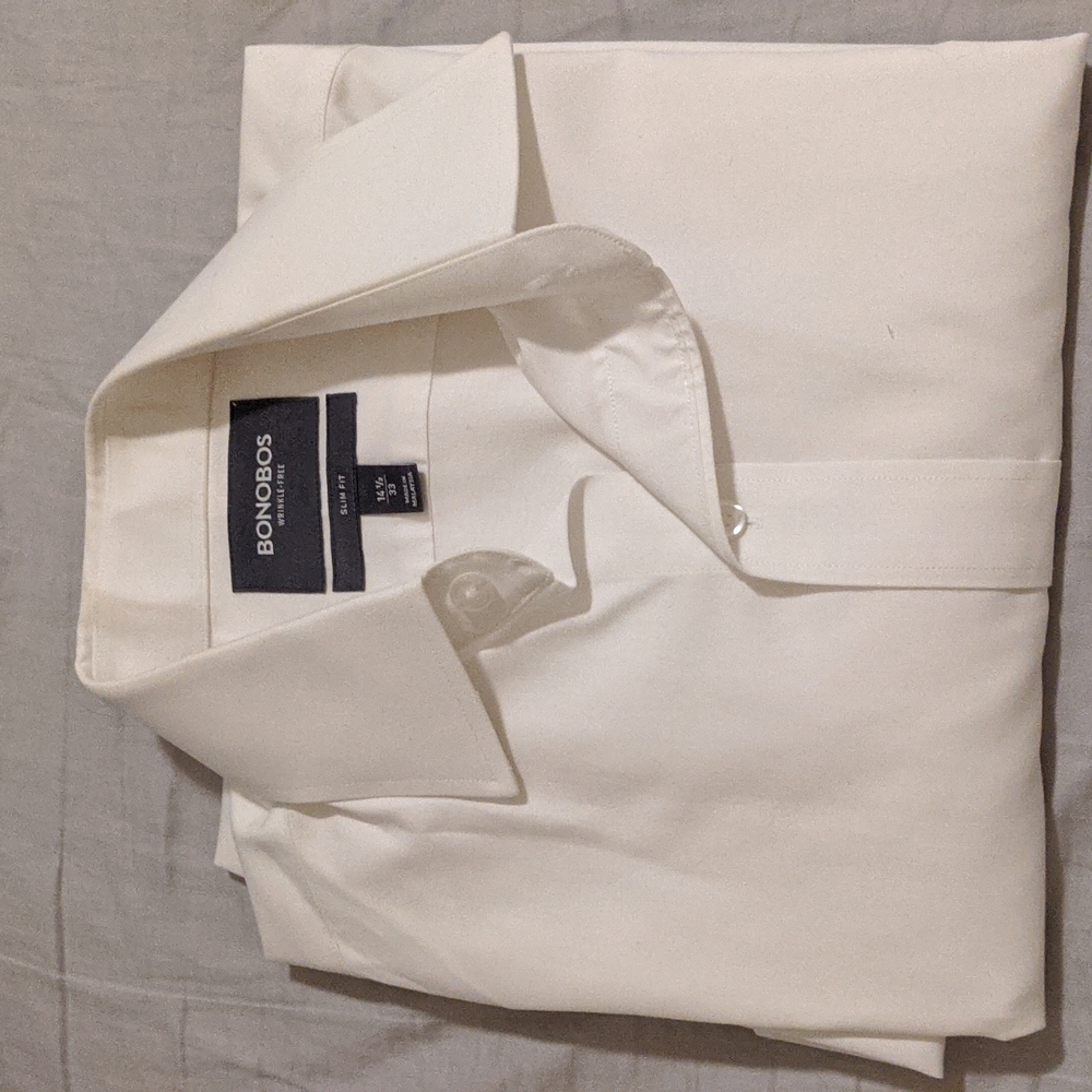 Bonobos white long sleeves button down shirt